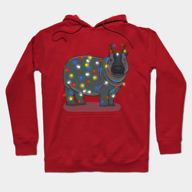 Hippo Holidays! Hoodie by KilkennyCat Art